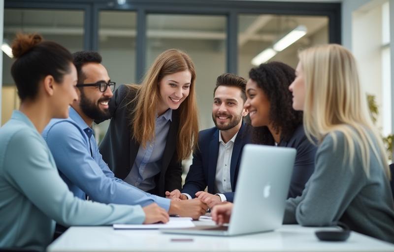 Photo of the Nordisk Lyd support team collaborating
